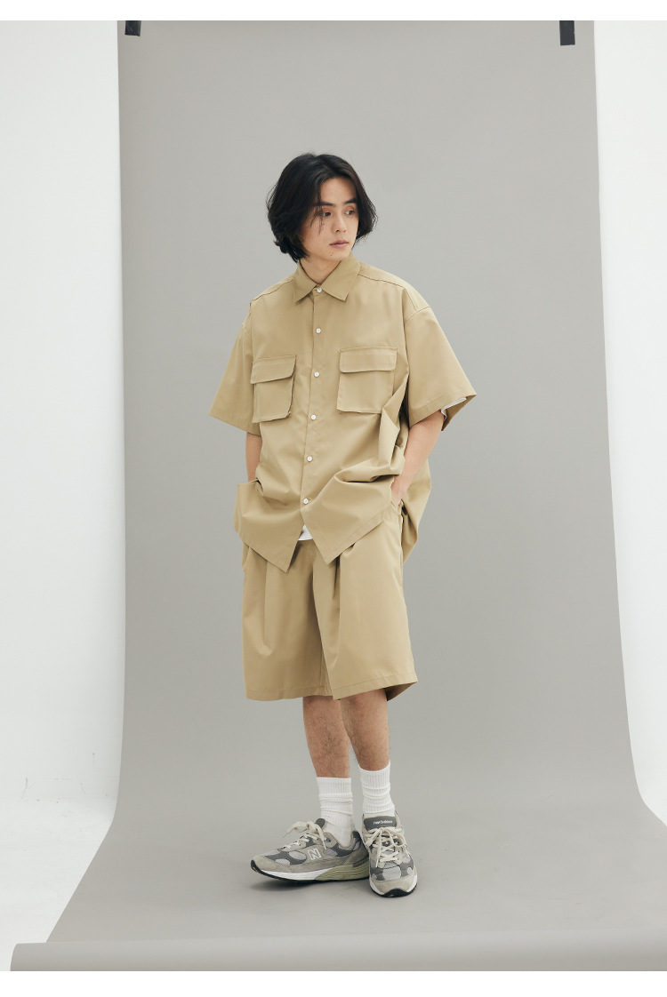 Boxy Utility Pocket Short-Sleeve Shirt