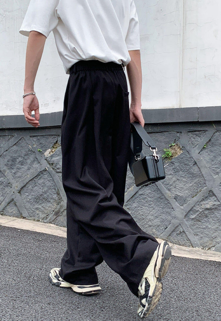 Wide Tuck Slacks