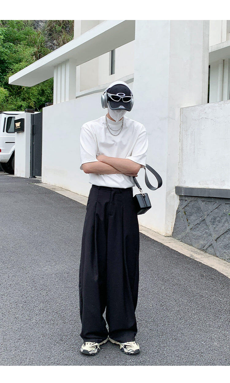 Wide Tuck Slacks
