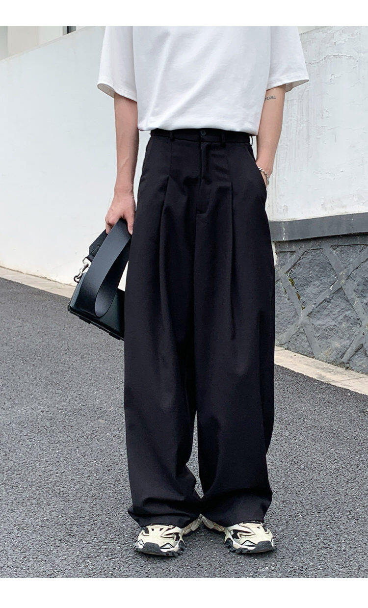 Wide Tuck Slacks