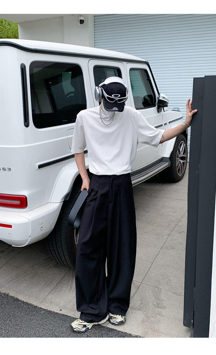 Wide Tuck Slacks