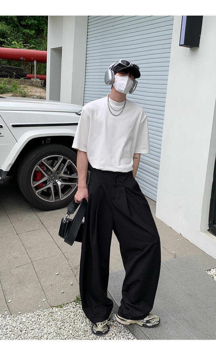 Wide Tuck Slacks
