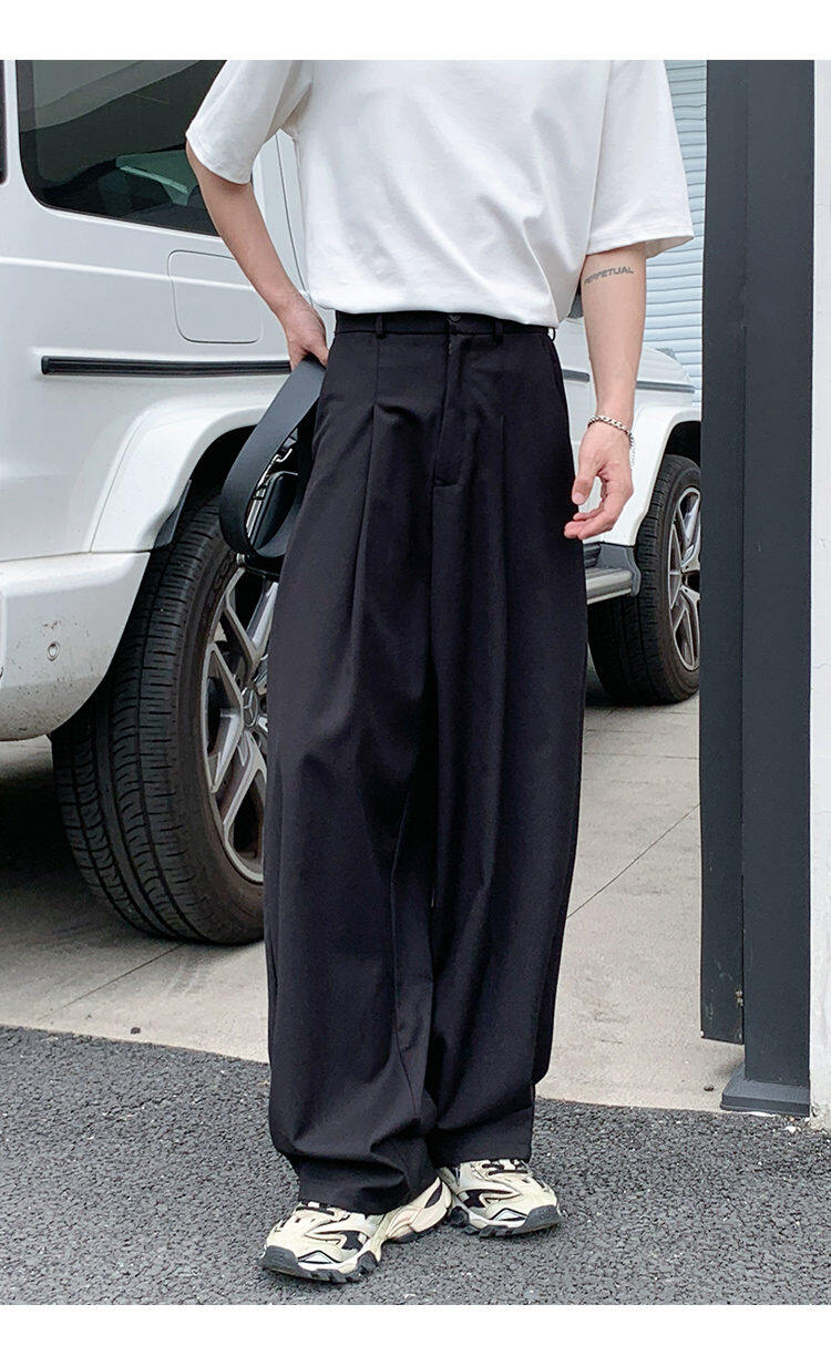 Wide Tuck Slacks