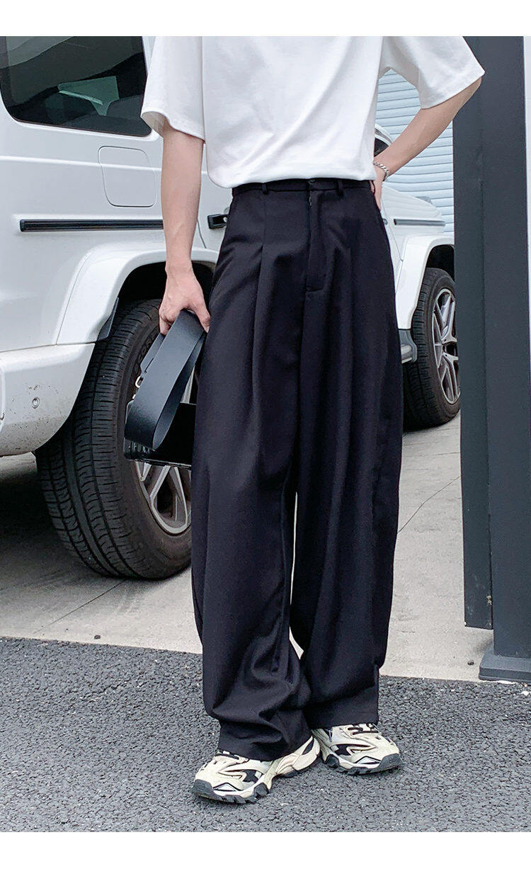 Wide Tuck Slacks