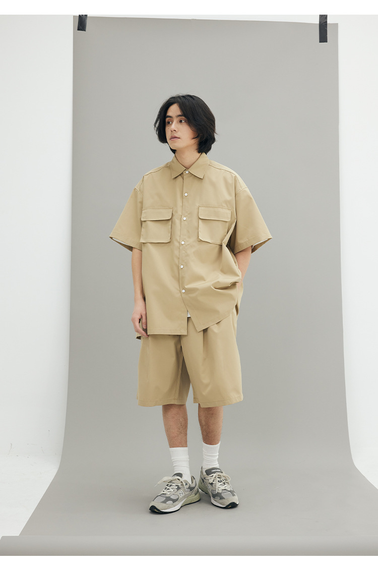 Boxy Utility Pocket Short-Sleeve Shirt