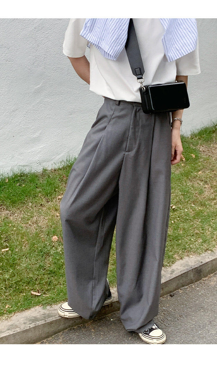 Wide Tuck Slacks