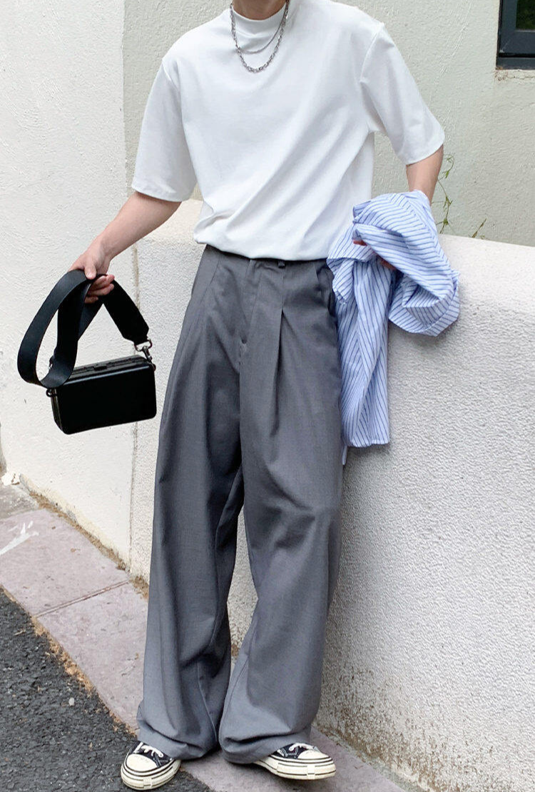 Wide Tuck Slacks