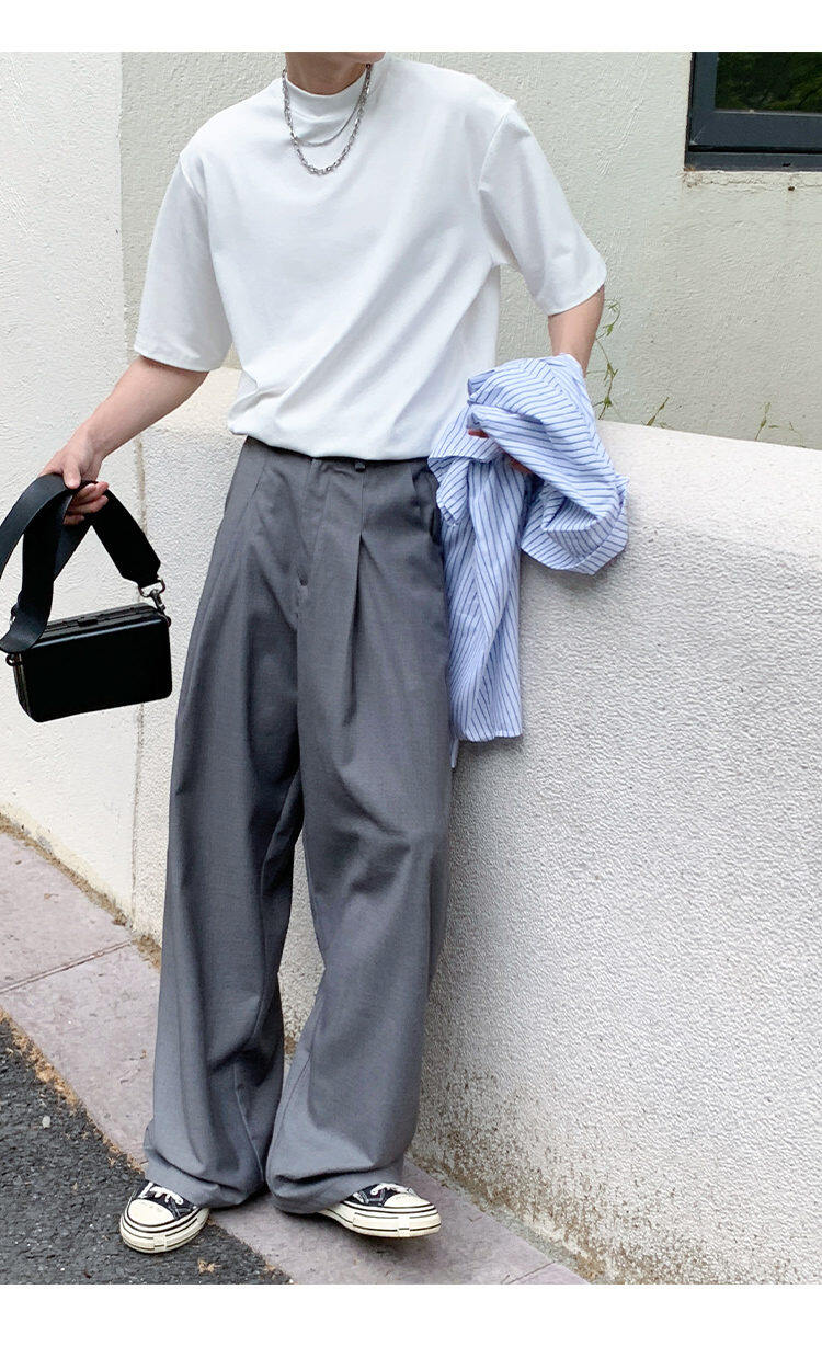 Wide Tuck Slacks