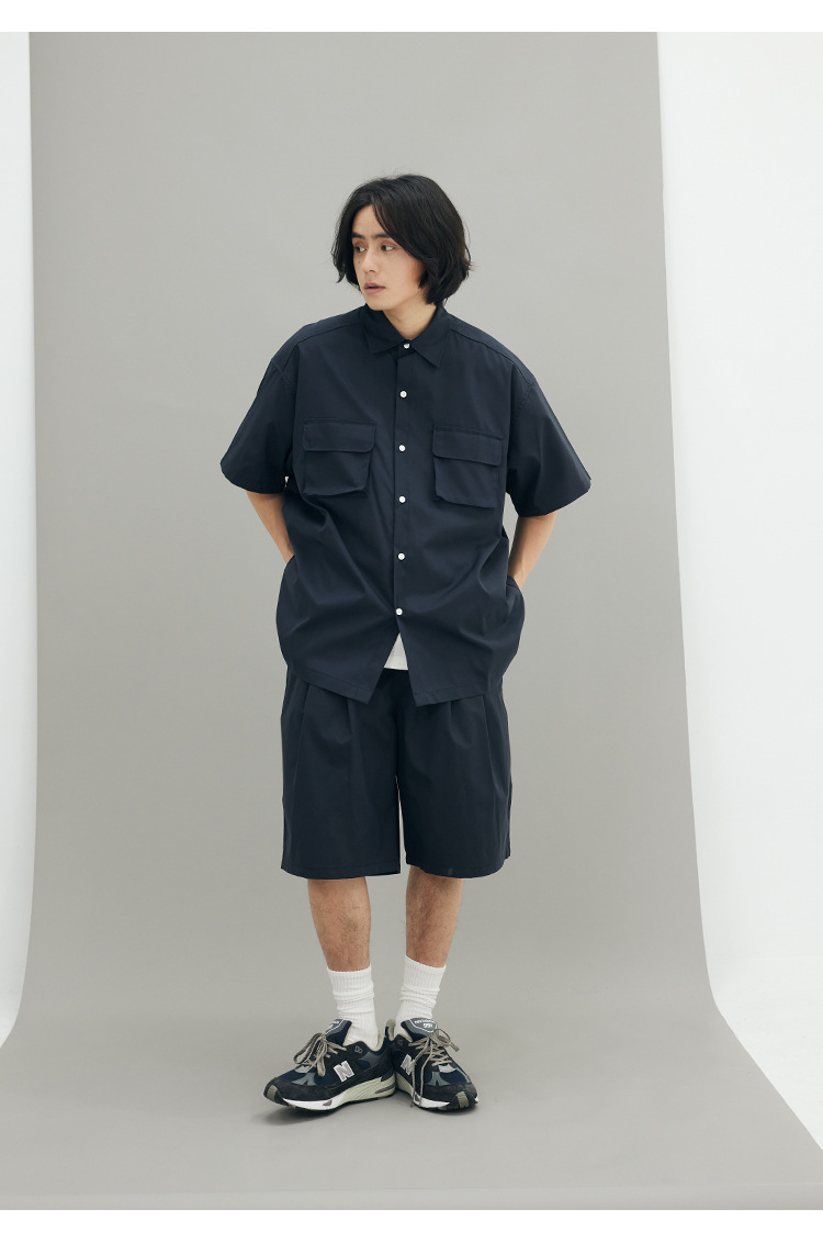 Boxy Utility Pocket Short-Sleeve Shirt