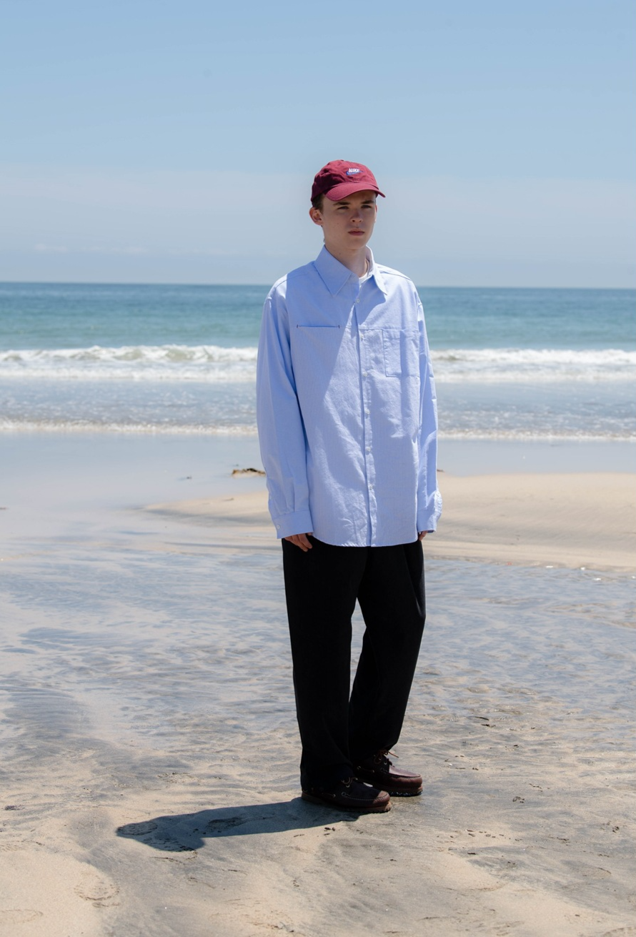 Ocean Breeze Stripe Panel Shirt