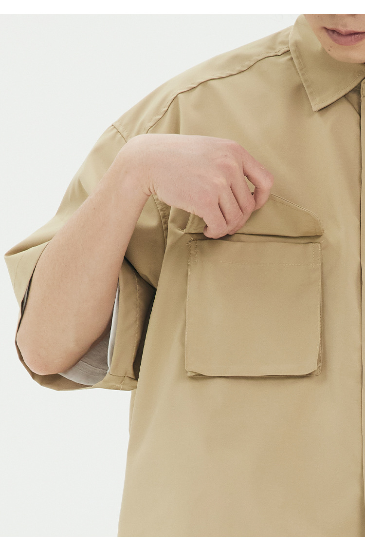 Boxy Utility Pocket Short-Sleeve Shirt