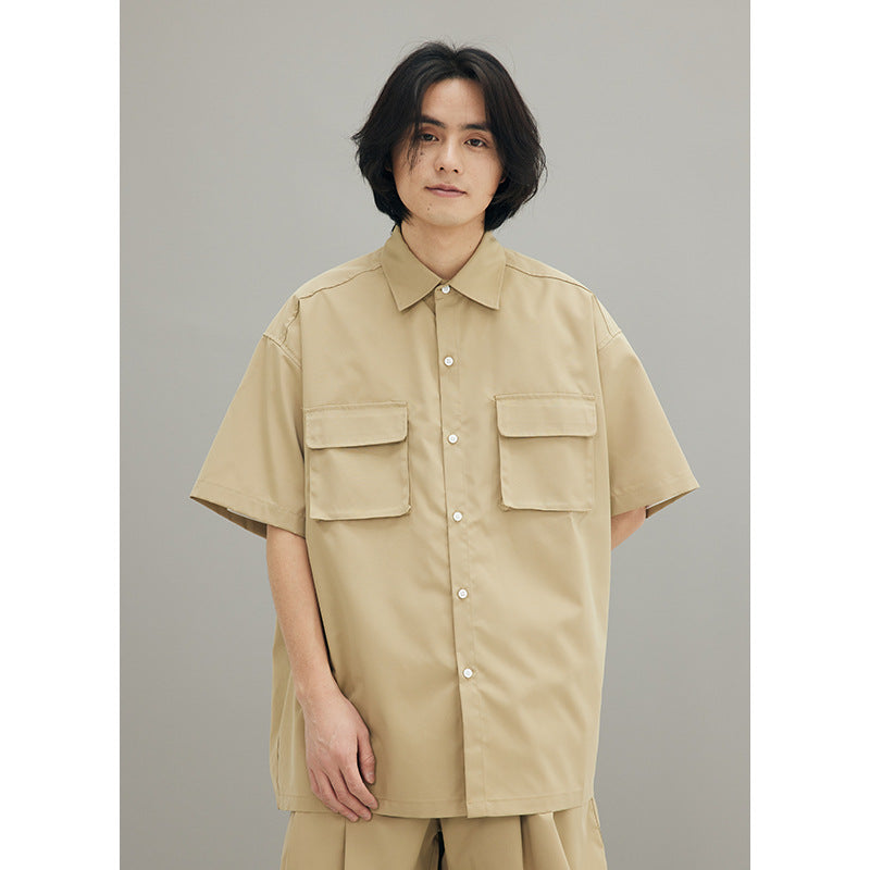 Boxy Utility Pocket Short-Sleeve Shirt