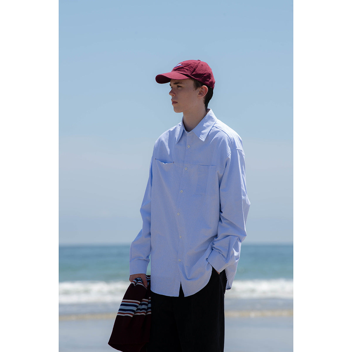 Ocean Breeze Stripe Panel Shirt