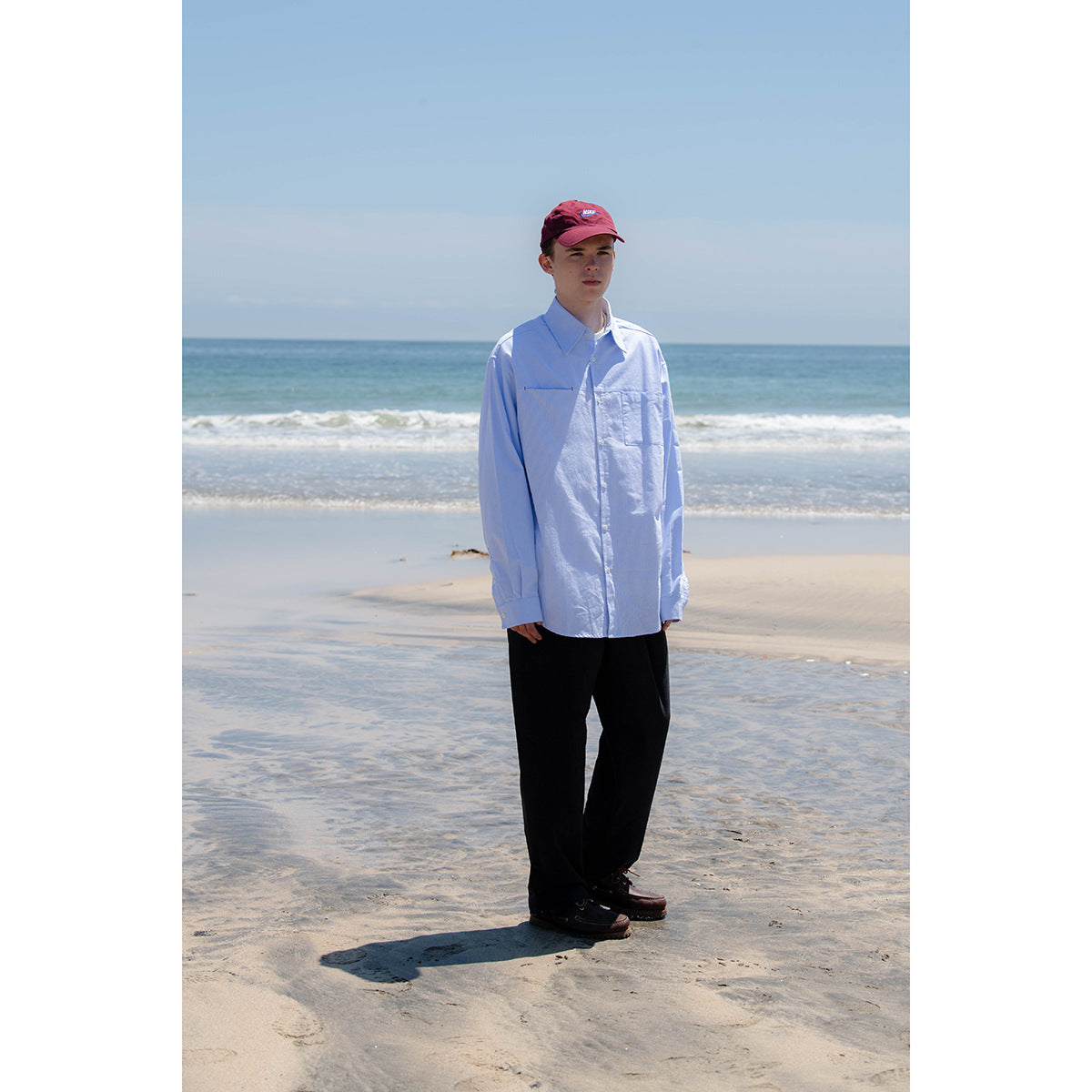 Ocean Breeze Stripe Panel Shirt