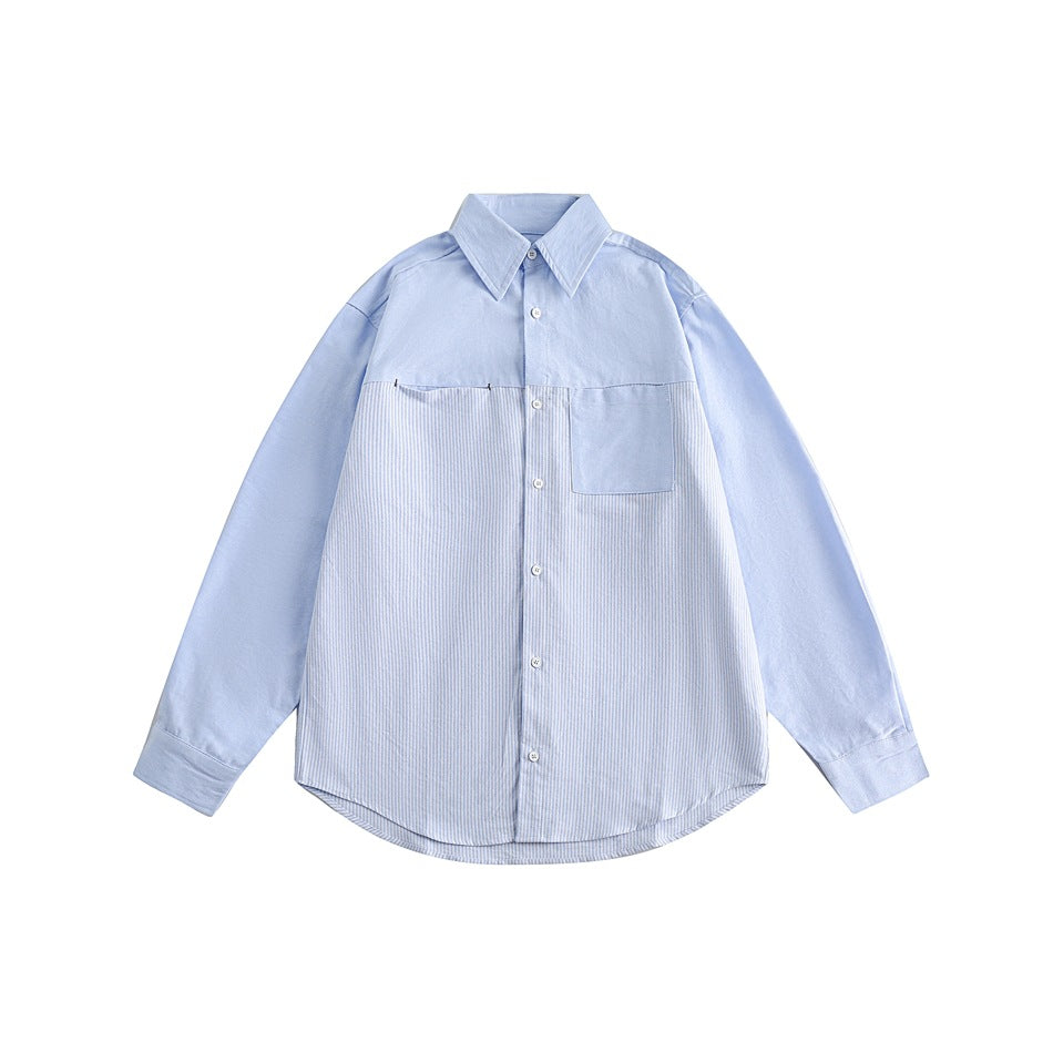 Ocean Breeze Stripe Panel Shirt