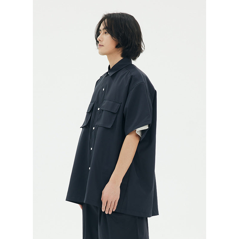 Boxy Utility Pocket Short-Sleeve Shirt
