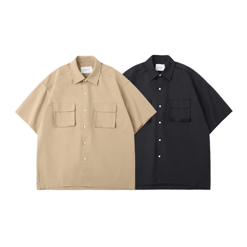 Boxy Utility Pocket Short-Sleeve Shirt