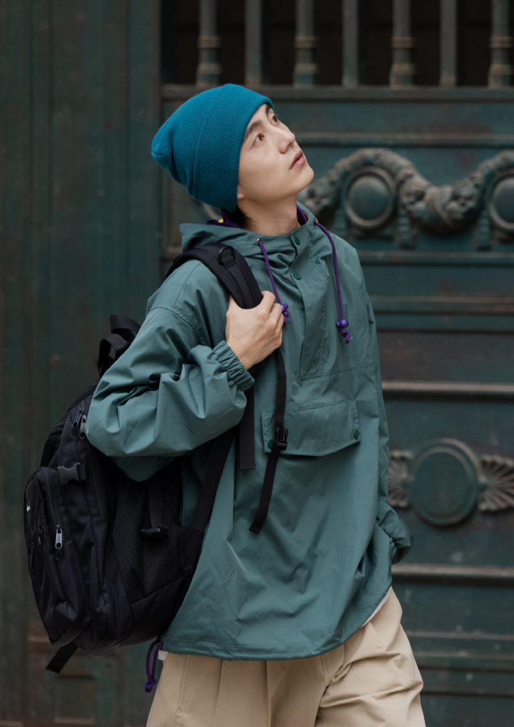 Color-Blocked Pullover Mountain Parka