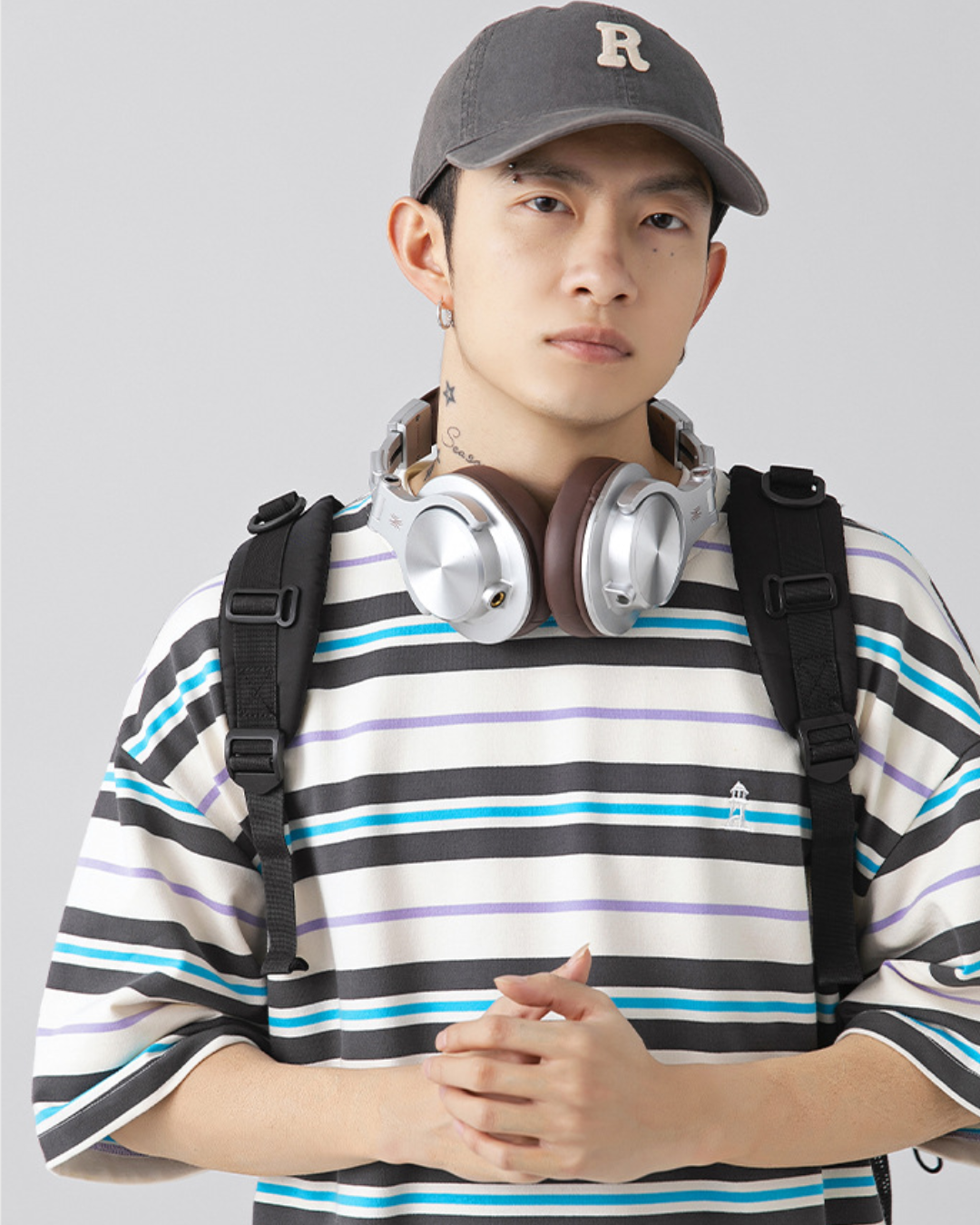 Retro Border Loose Fit Striped Tee