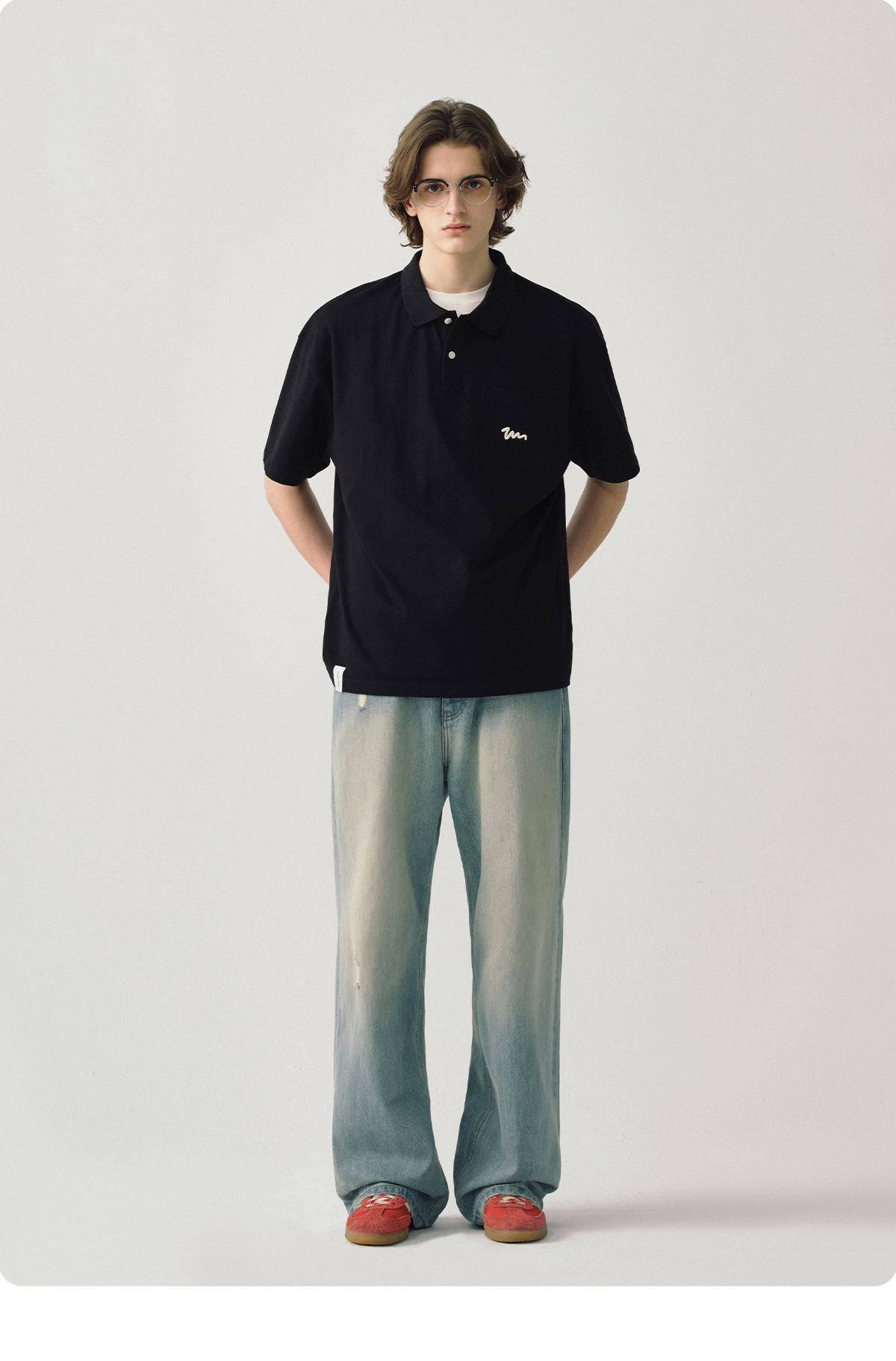 Embroidered Pocket Polo Shirt