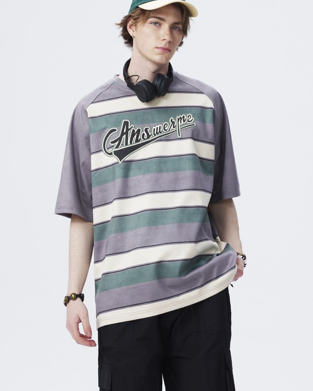 Retro Collegiate Stripe Raglan Tee