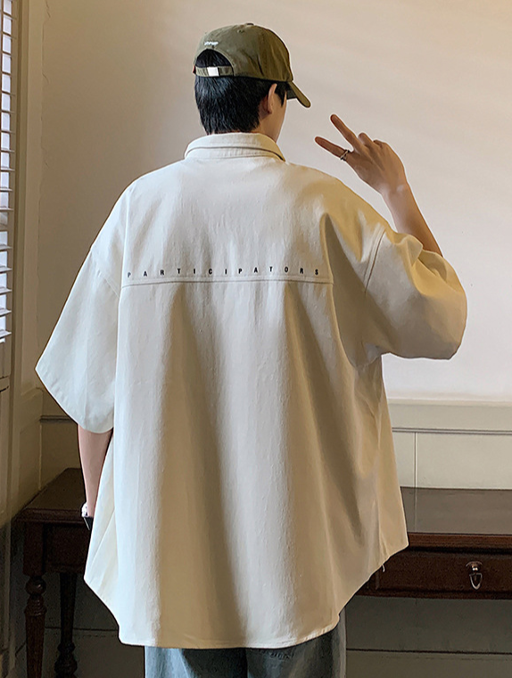 Oversized Utility Pocket Short Sleeve Shirt