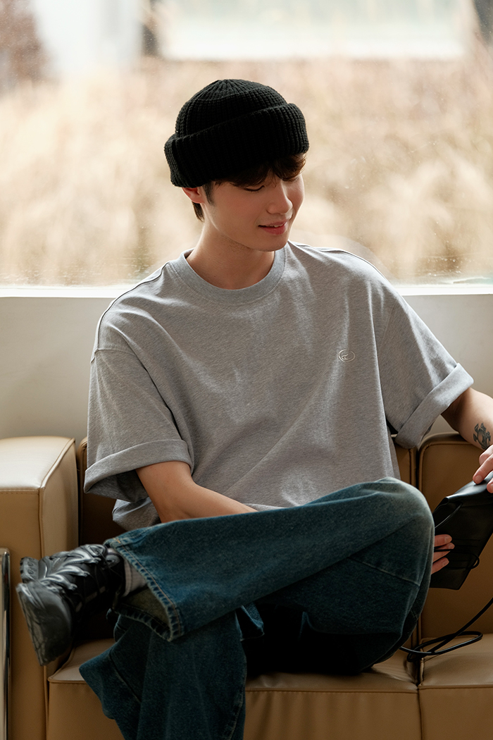 Minimal Embroidered Logo Tee