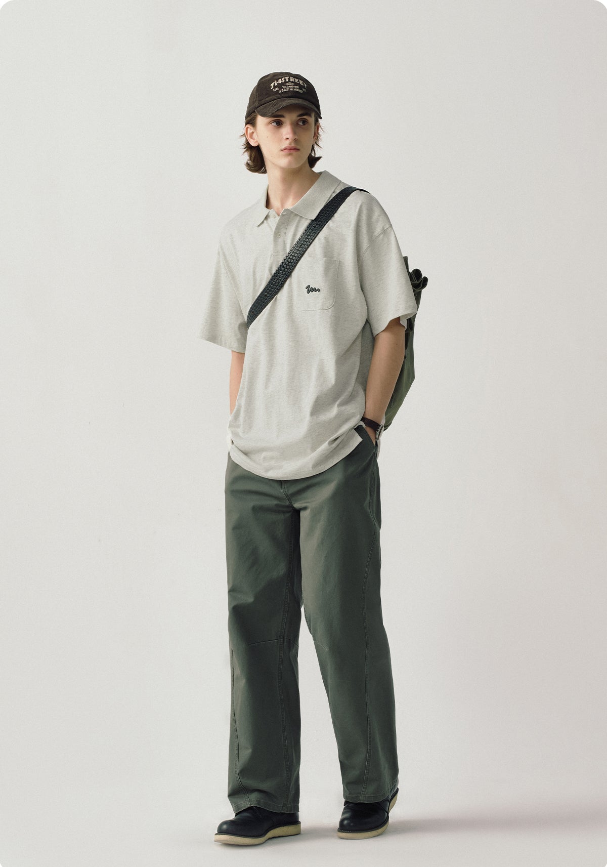 Embroidered Pocket Polo Shirt