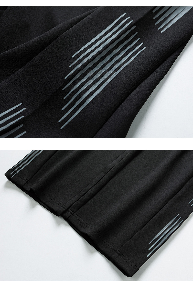 Reflective Stripe Wide-leg Track Pants