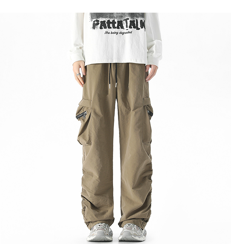 Loose Fit Tech Fabric Cargo Pants