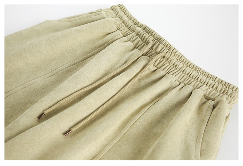 Velour Relaxed Wide-Leg Pants
