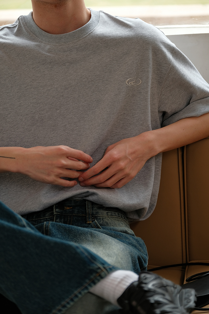 Minimal Embroidered Logo Tee