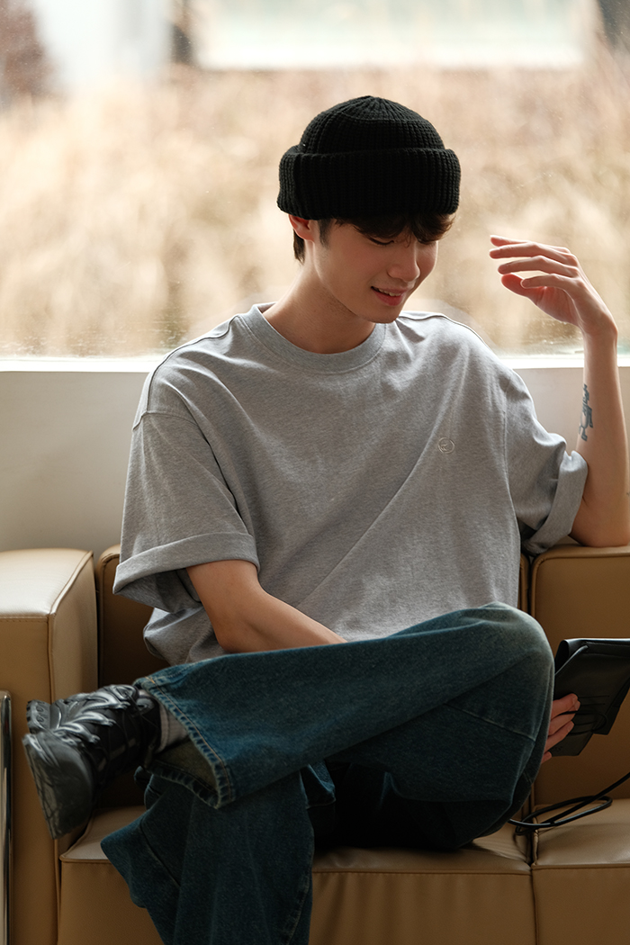 Minimal Embroidered Logo Tee