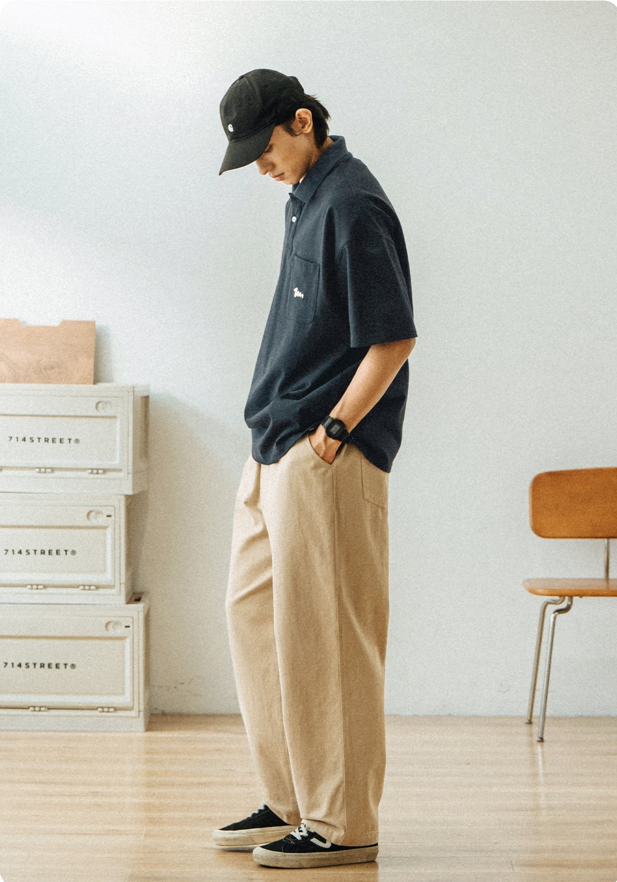 Embroidered Pocket Polo Shirt