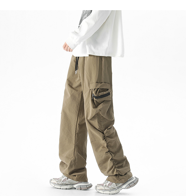 Loose Fit Tech Fabric Cargo Pants