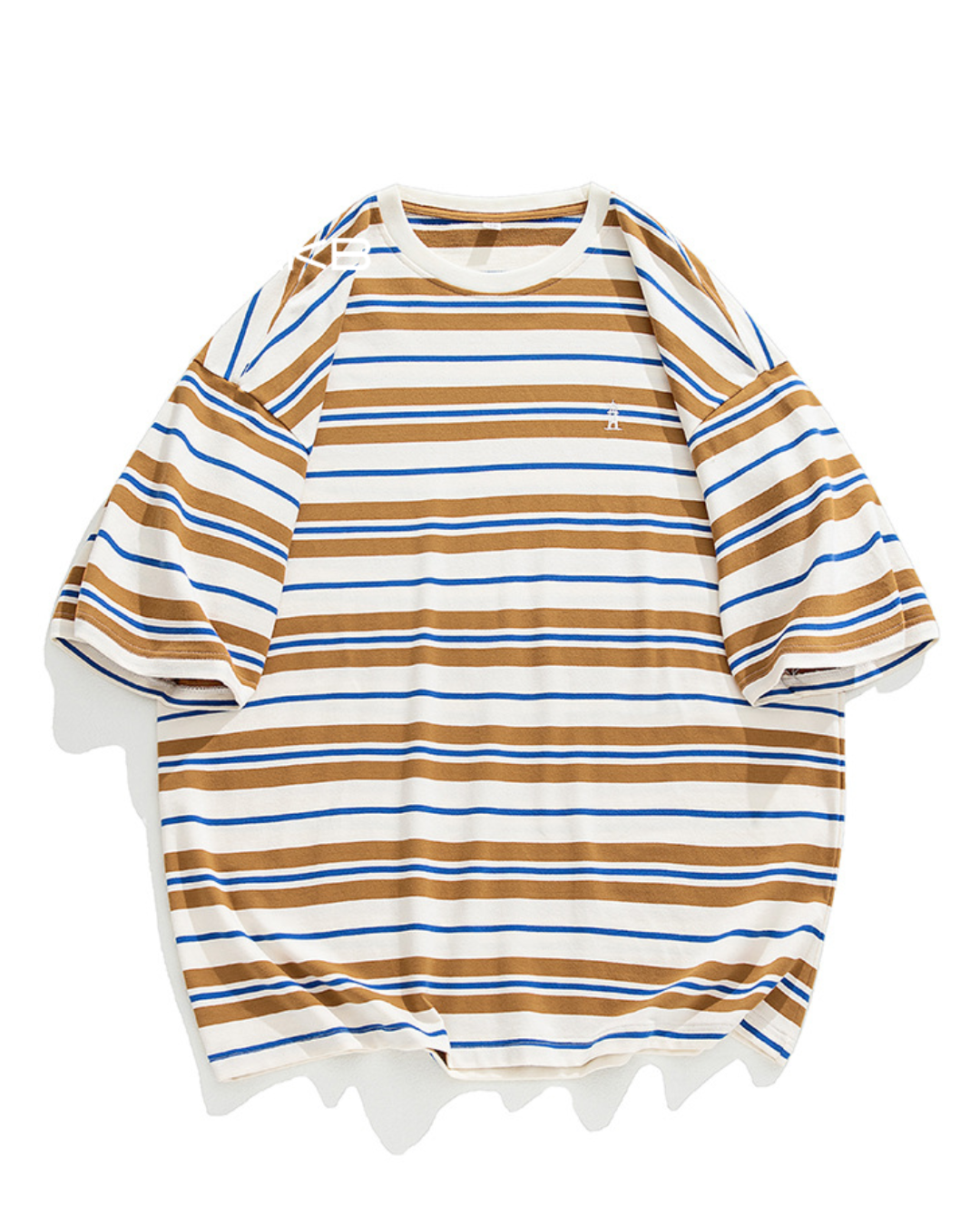 Retro Border Loose Fit Striped Tee
