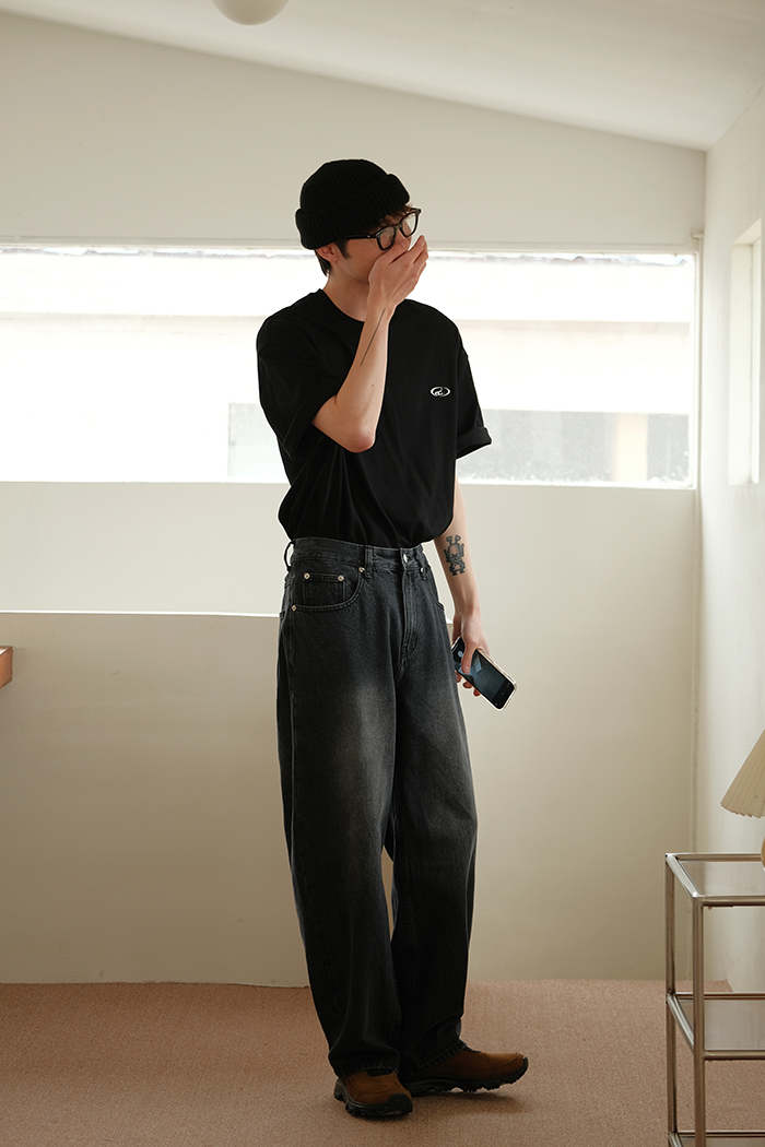 Minimal Embroidered Logo Tee