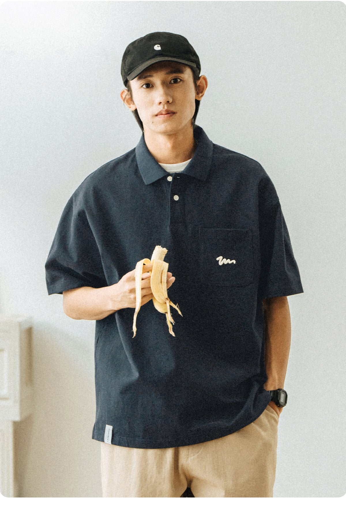 Embroidered Pocket Polo Shirt
