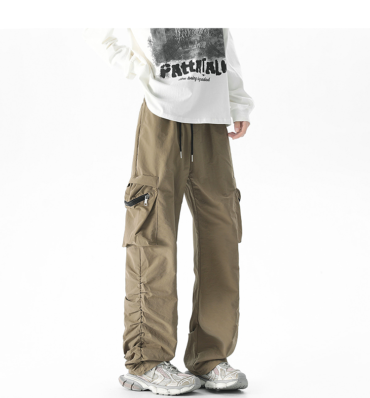 Loose Fit Tech Fabric Cargo Pants
