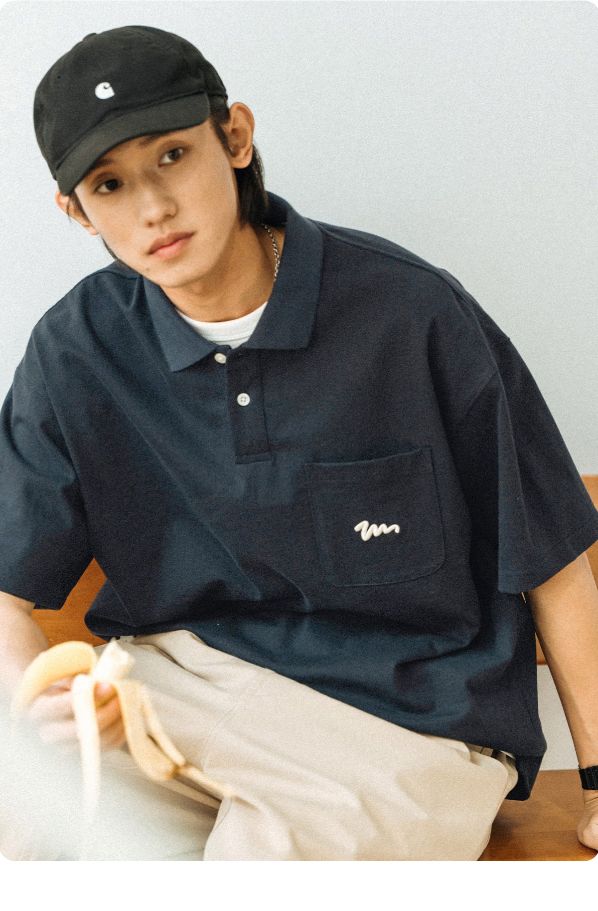 Embroidered Pocket Polo Shirt