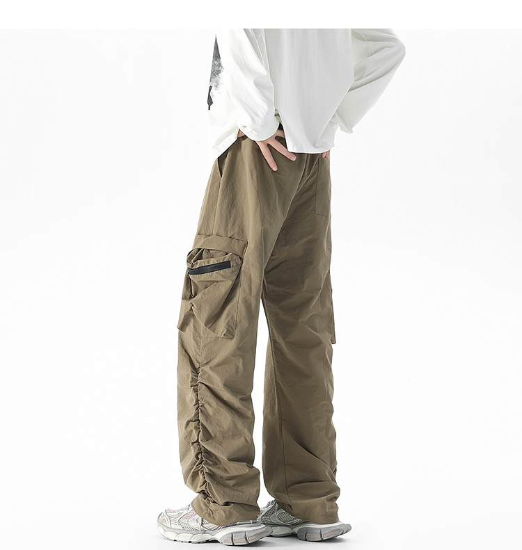 Loose Fit Tech Fabric Cargo Pants
