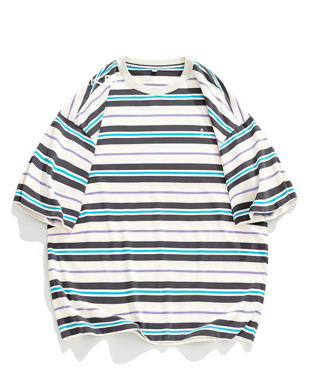 Retro Border Loose Fit Striped Tee