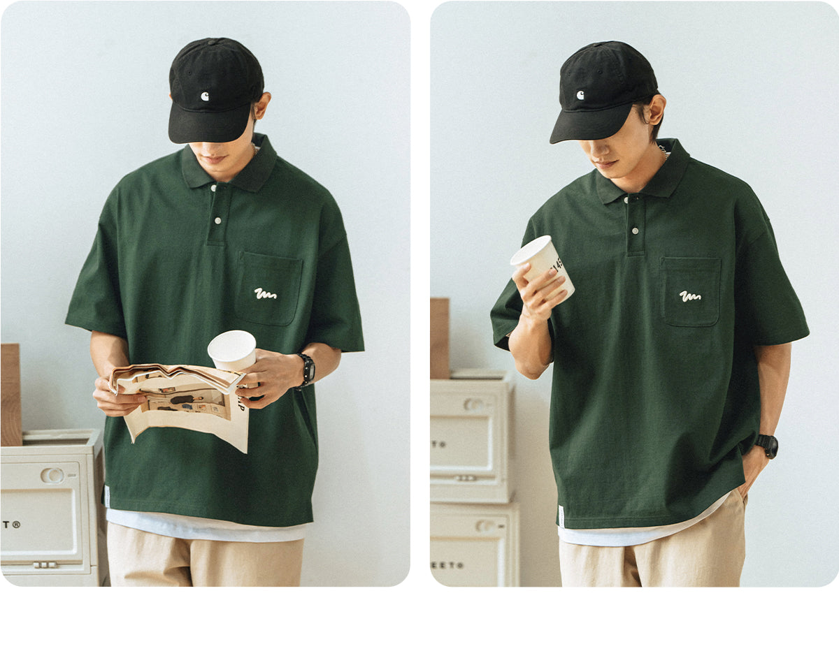 Embroidered Pocket Polo Shirt