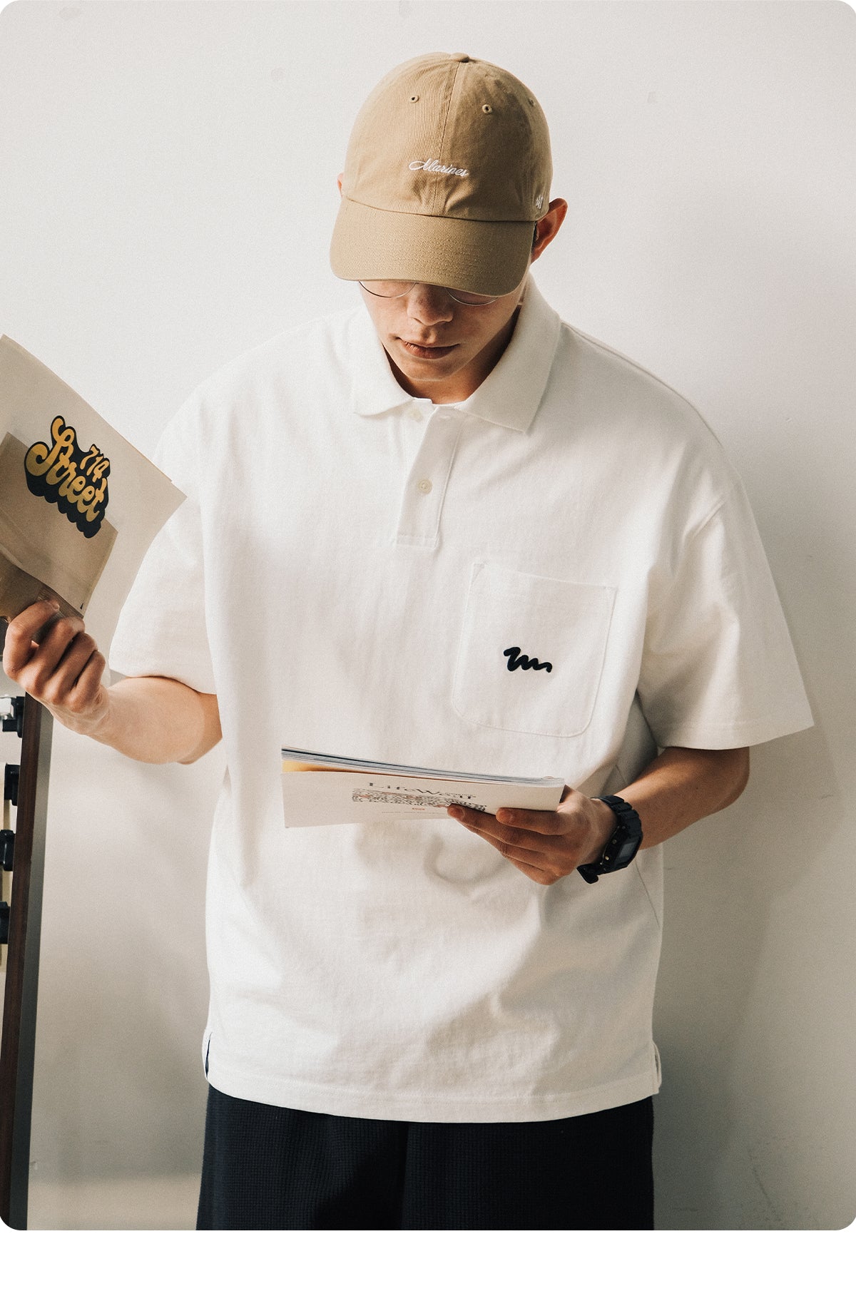 Embroidered Pocket Polo Shirt