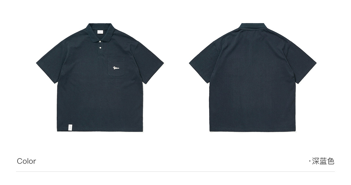 Embroidered Pocket Polo Shirt