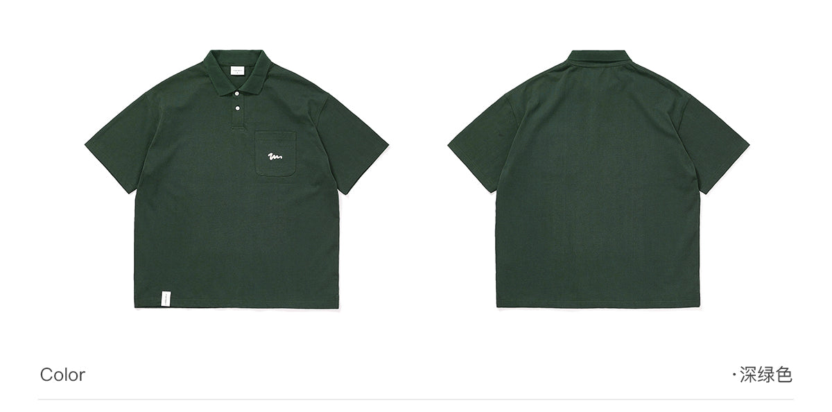 Embroidered Pocket Polo Shirt