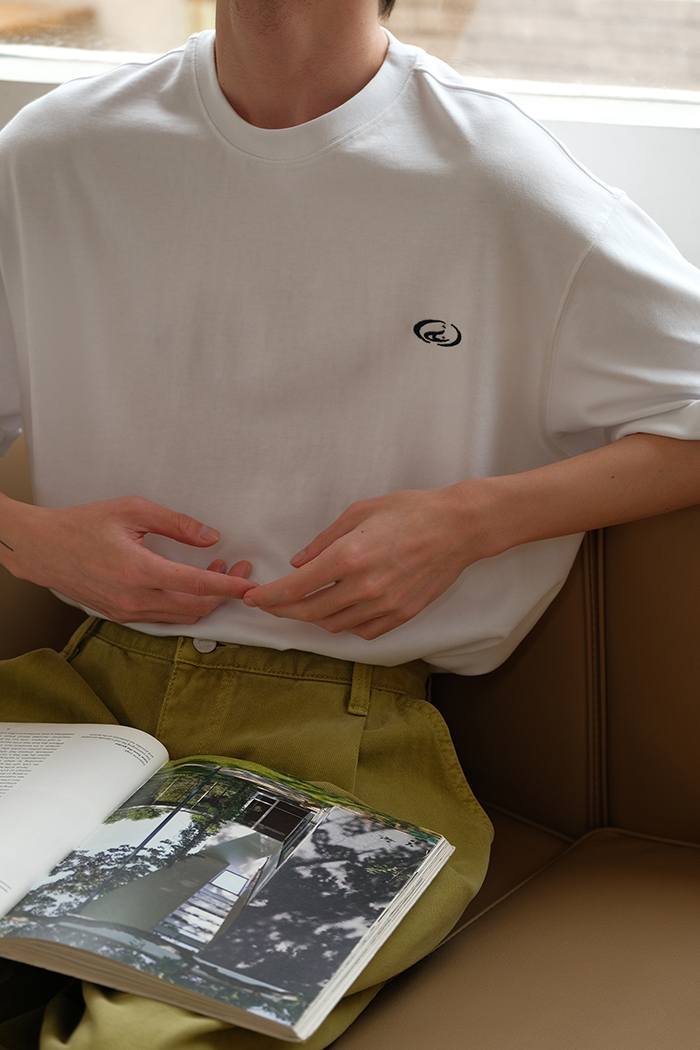 Minimal Embroidered Logo Tee