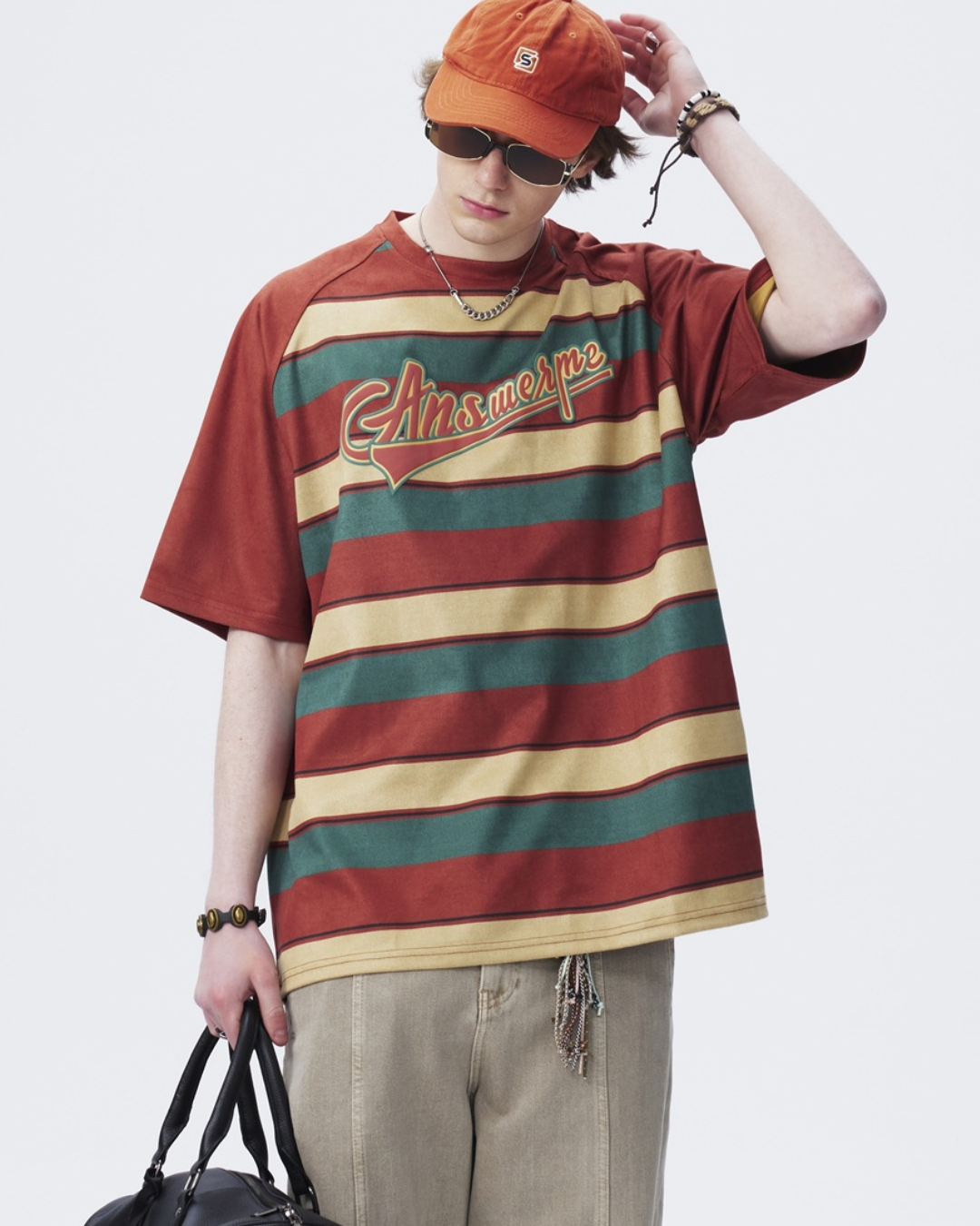 Retro Collegiate Stripe Raglan Tee