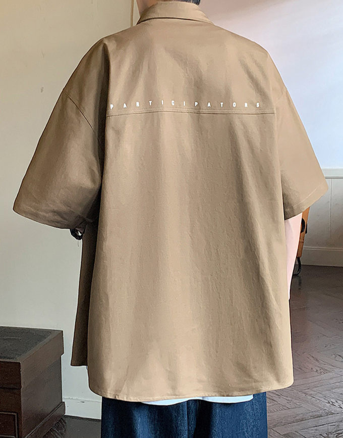 Oversized Utility Pocket Short Sleeve Shirt