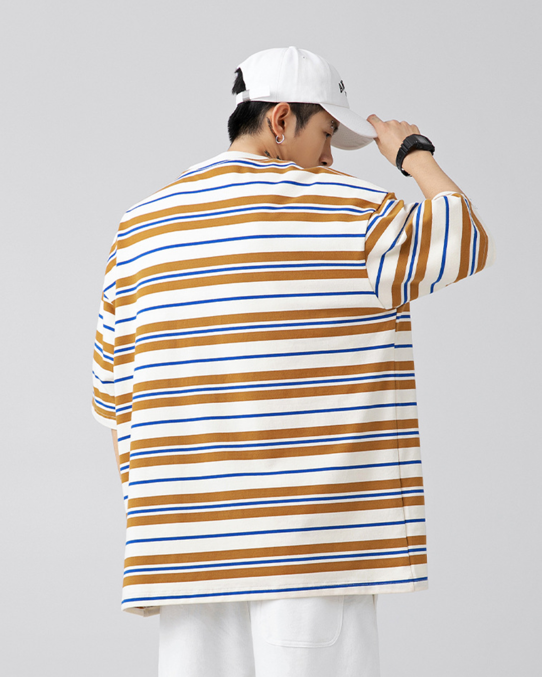 Retro Border Loose Fit Striped Tee